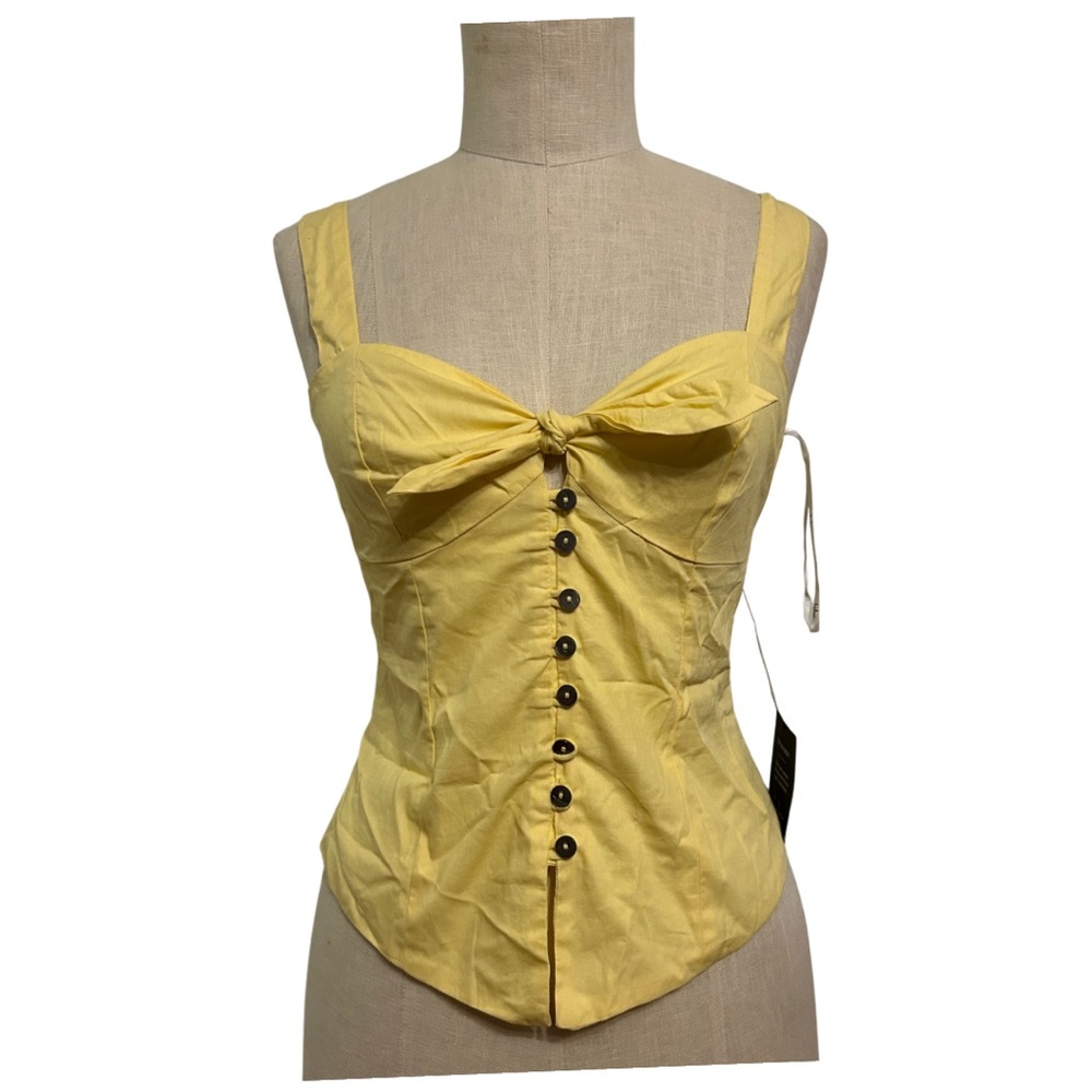 Lulus yellow crop top - size S